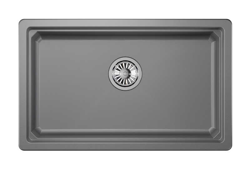KS-7303U, АЛЮМИНИУМ, кухонная мойка, кварц