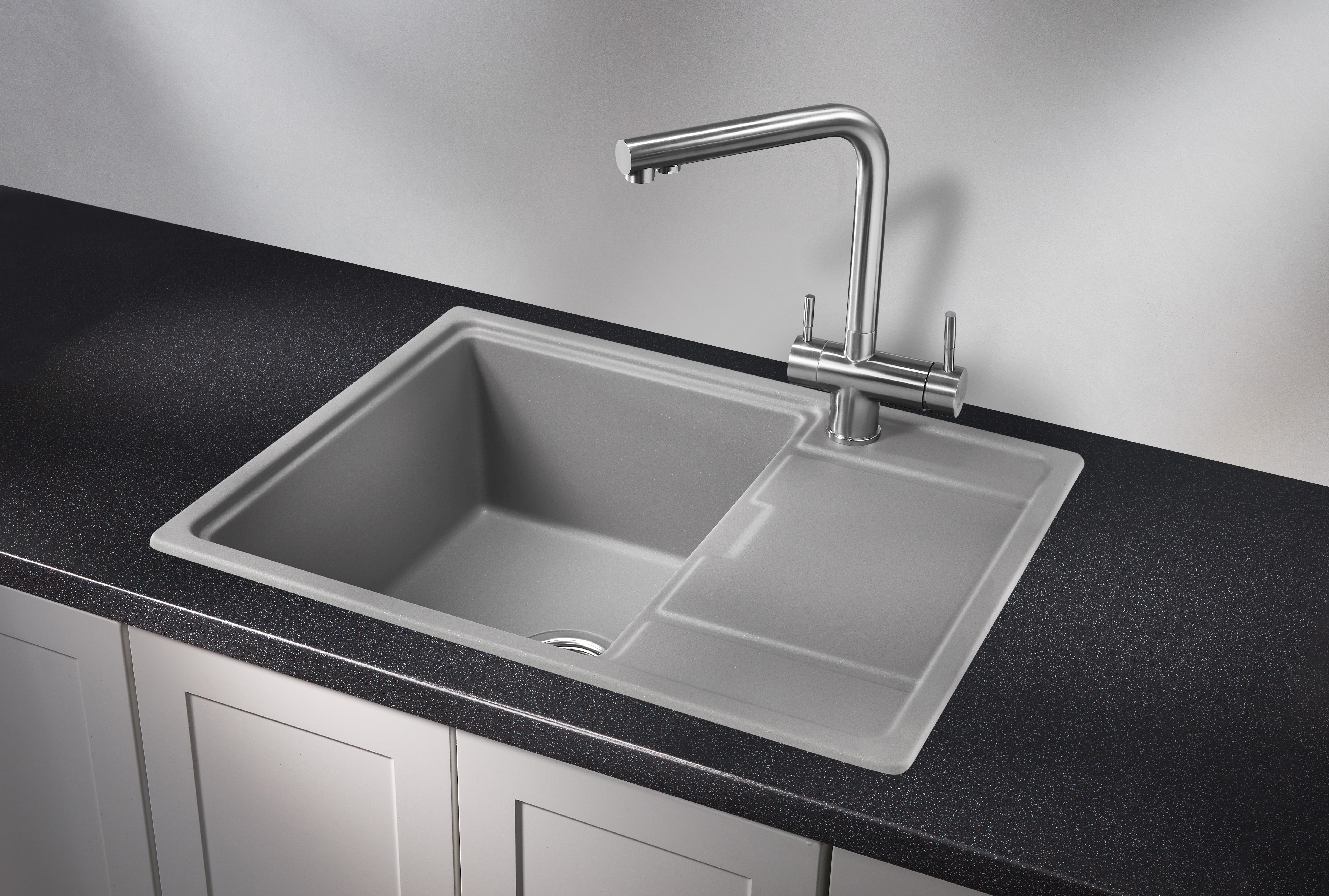 6503, АЛЮМИНИУМ, кухонная мойка, кварц