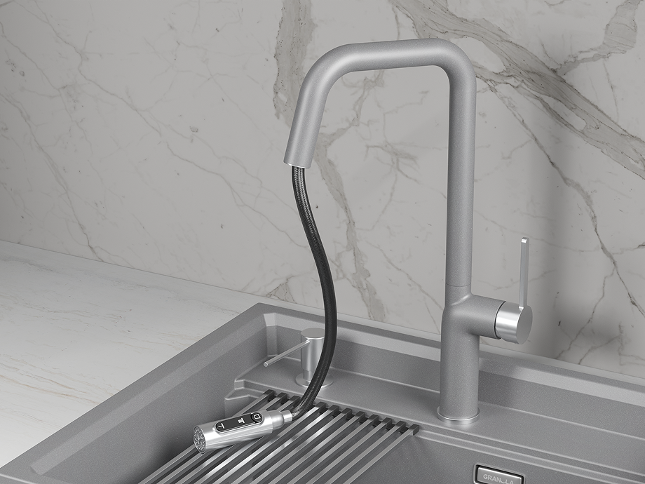 9011, АЛЮМИНИУМ, СМЕСИТЕЛЬ КУХОННЫЙ