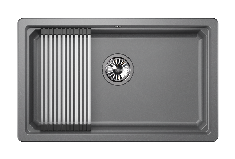 KS-7303U, АЛЮМИНИУМ, кухонная мойка, кварц