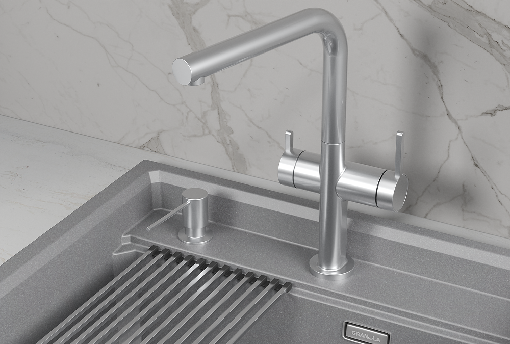 KS-8276, НЕРЖ, СМЕСИТЕЛЬ КУХОННЫЙ KITCHEN SPACE